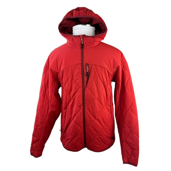 Duluth Trading Co. Agiloft Hooded Zip Up Quilted Jacket Red Men's Medium H12798 - Picture 2 of 16